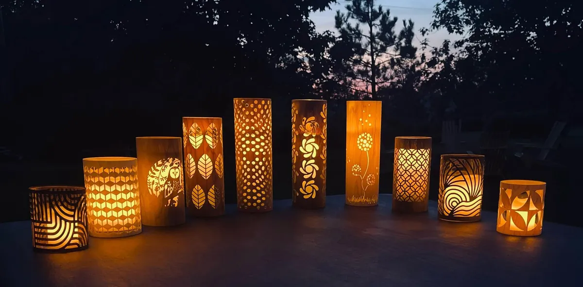 Lanterns at dusk by Cottage Creations by Carol