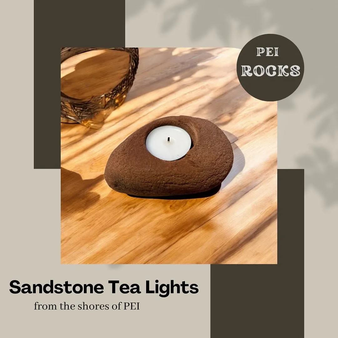 Sandstone tea lights by Cottage Creations by Carol