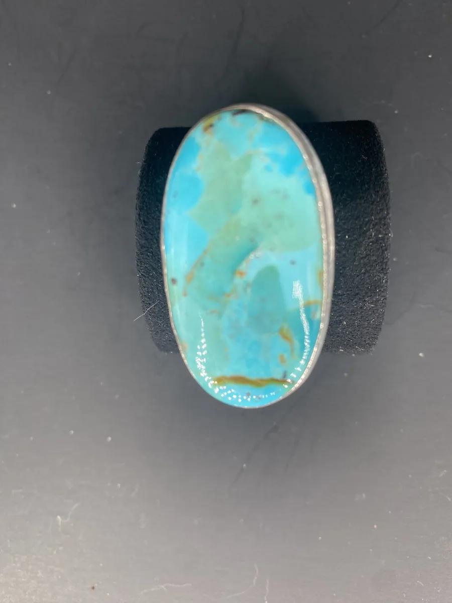 Turquoise and sterling silver ring by Dara Jane Jewellery