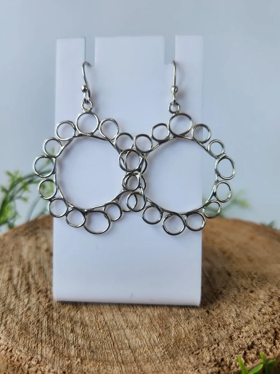 Loopty-loop Sunflower earrings by Donum Terra Jewels