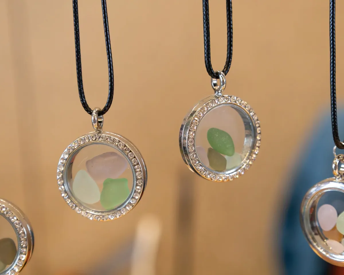 Sea glass lockets by Joy Designs
