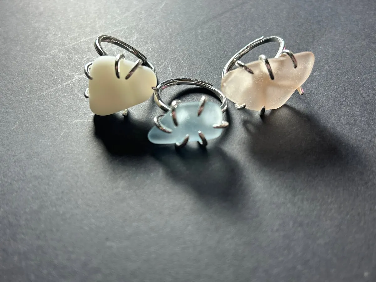 Sea glass rings by Joy Designs