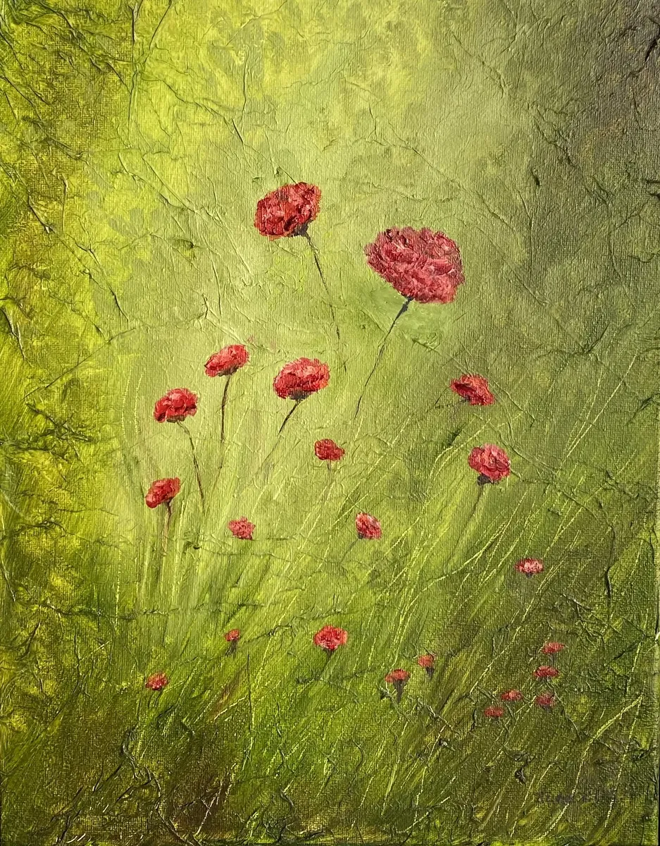 Red poppies by June Ellis Artist