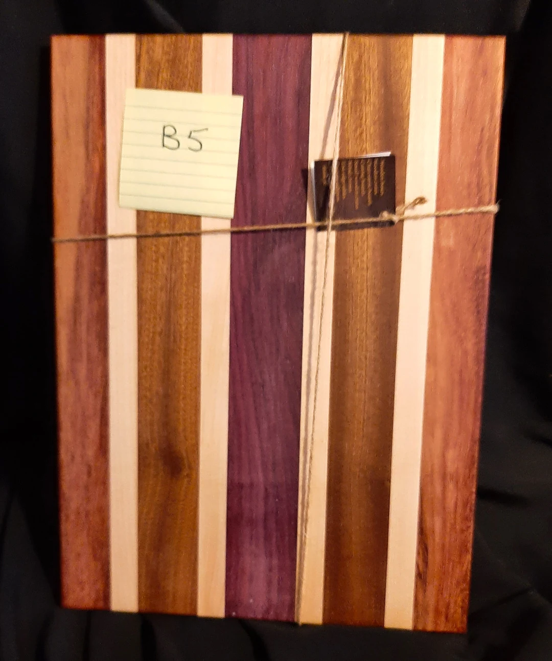 Bubinga, Birch, Lacewood & Purpleheart Cutting Board by Kerry Woodworking