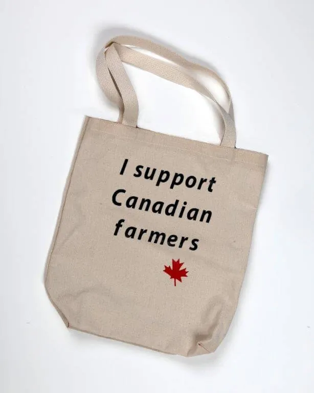 I Support Canadian Farmers Tote by Kerry Woodworking