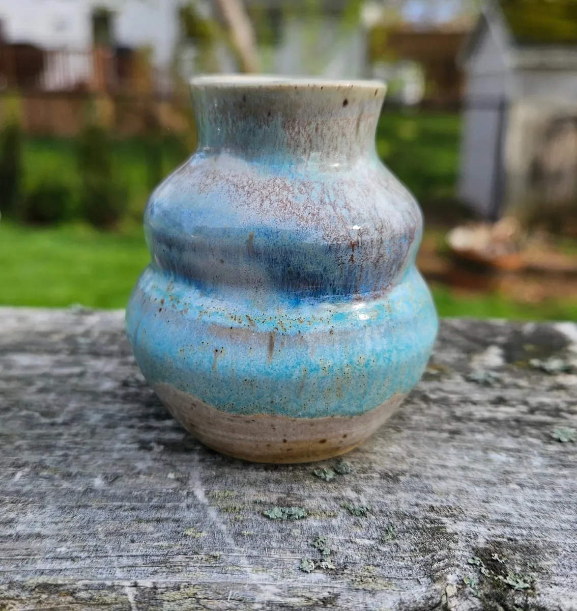 Blue vase by Lindsay Bromley Pottery