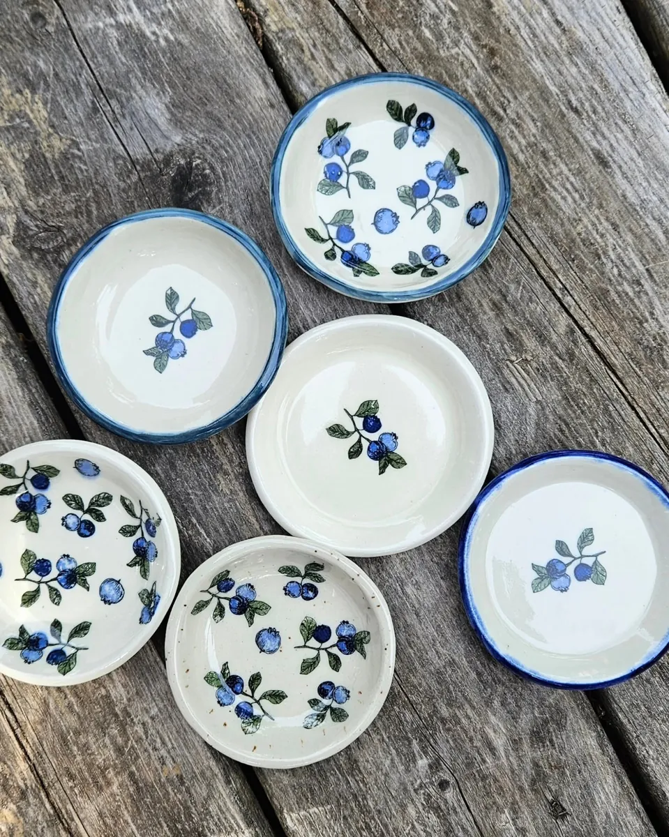 Blueberry trinket dishes by Lindsay Bromley Pottery
