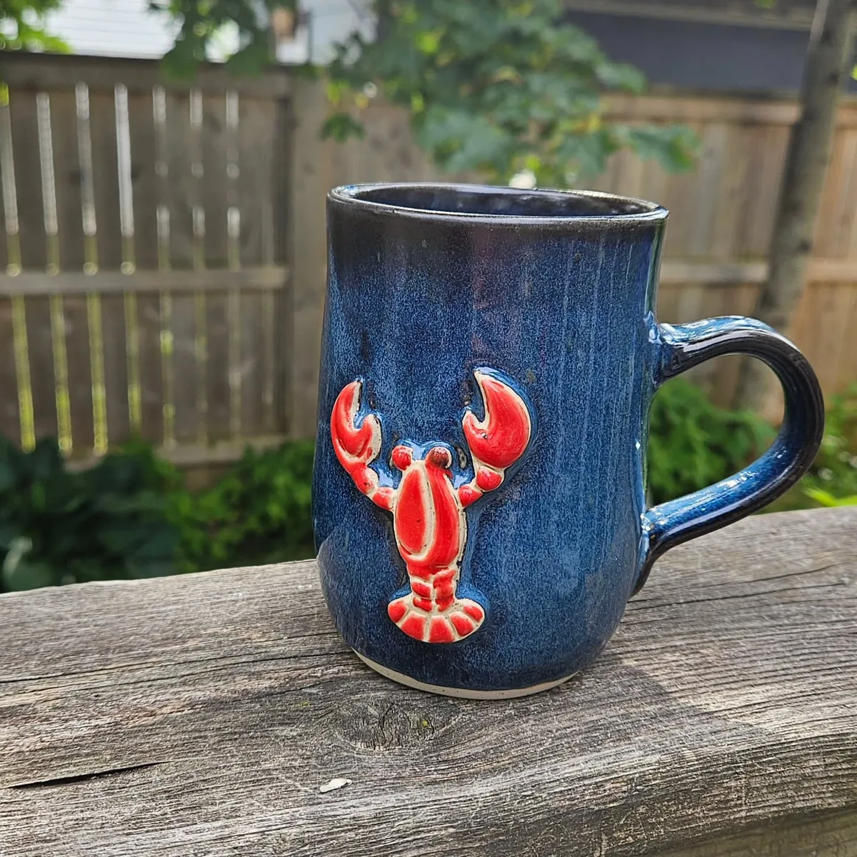 Lobster mug by Lindsay Bromley Pottery