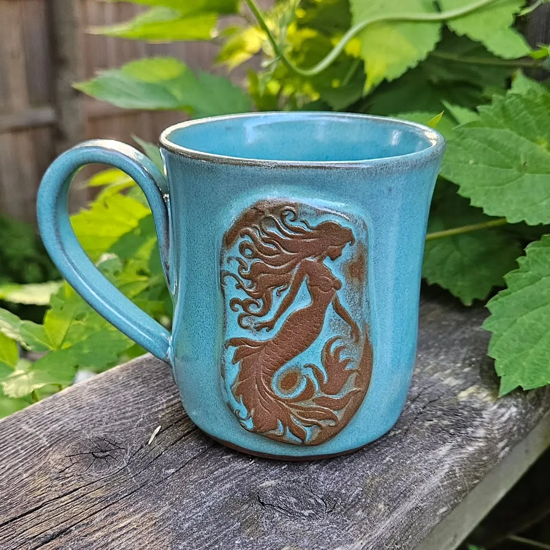 Mermaid mug by Lindsay Bromley Pottery