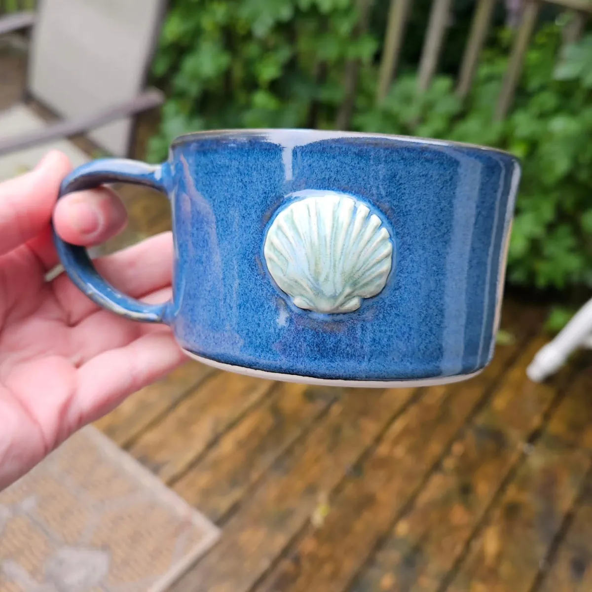 Shell mug by Lindsay Bromley Pottery
