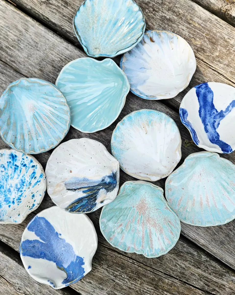 Shell trinket dishes by Lindsay Bromley Pottery