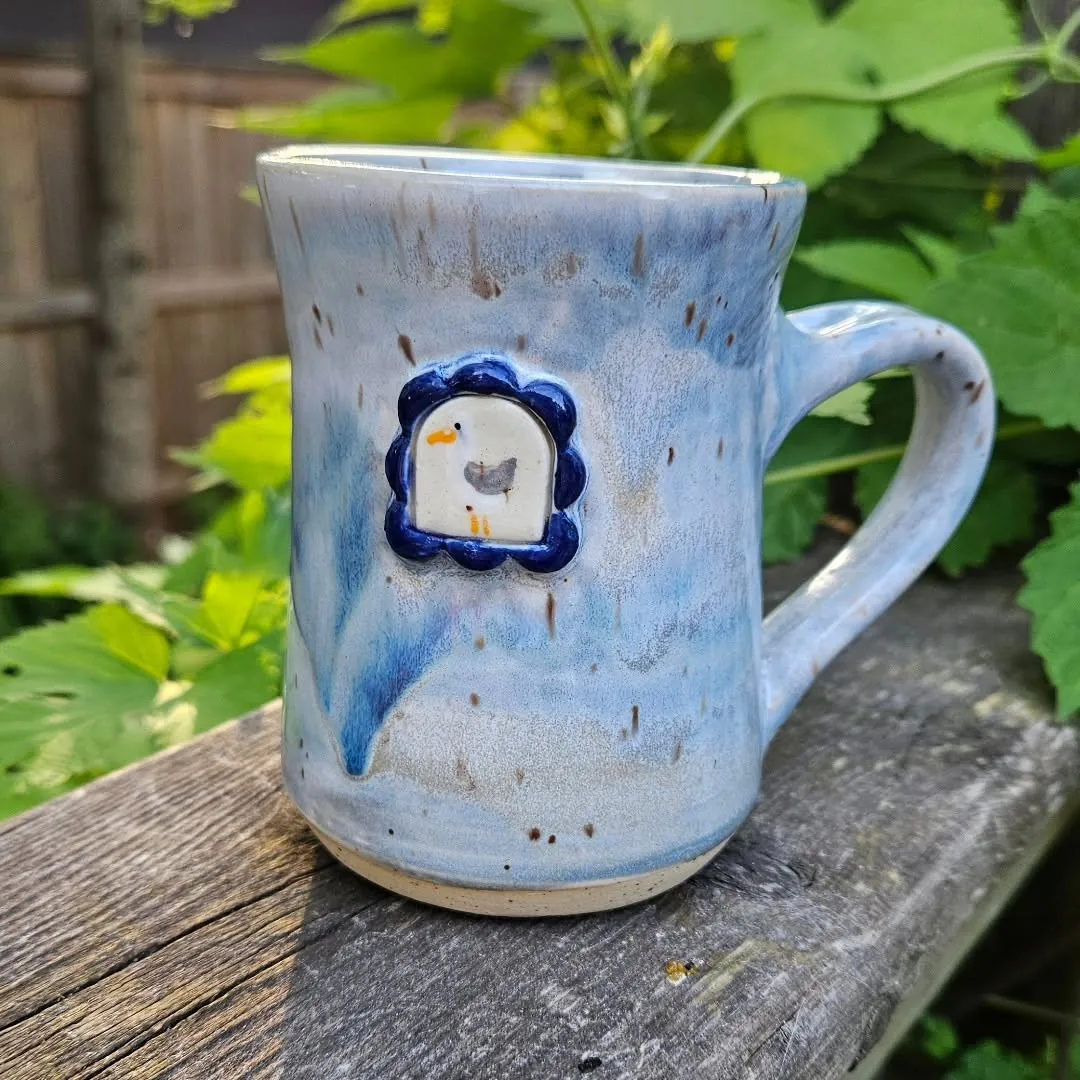Speckled blue mug by Lindsay Bromley Pottery