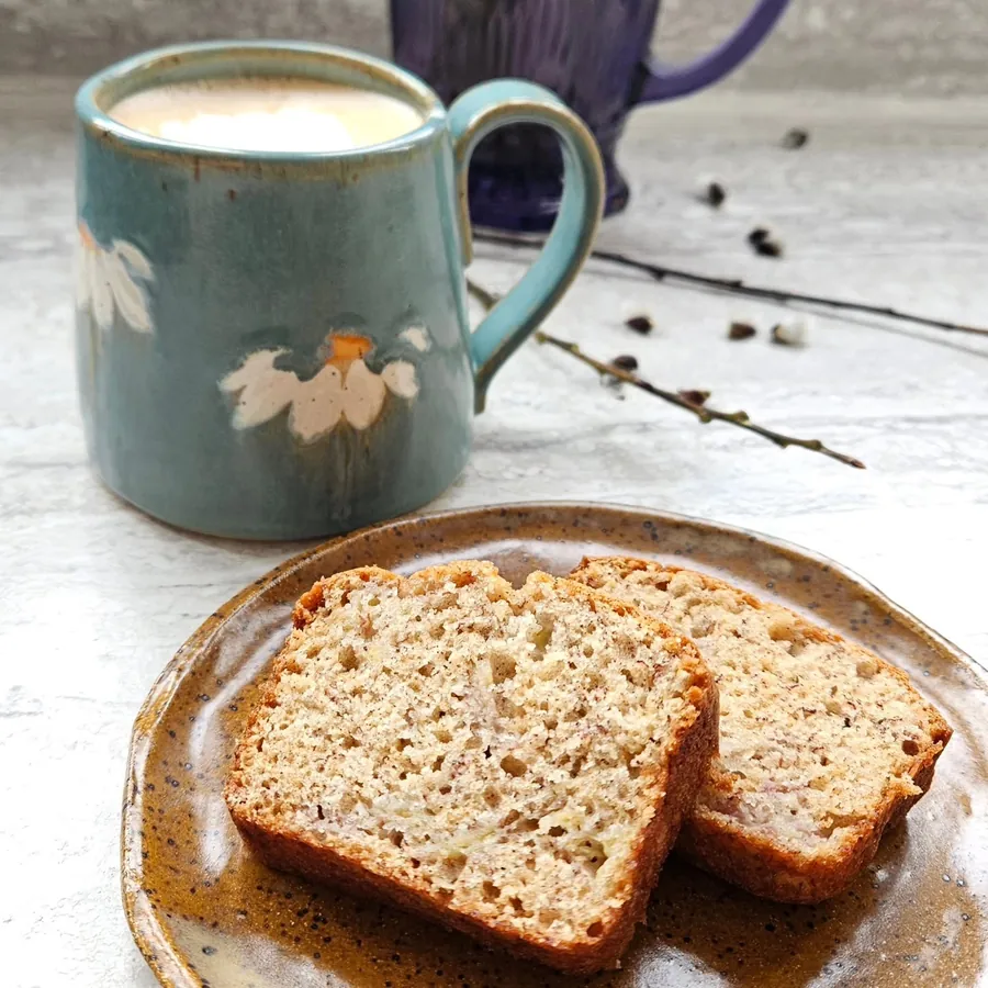 A mug with banana bread