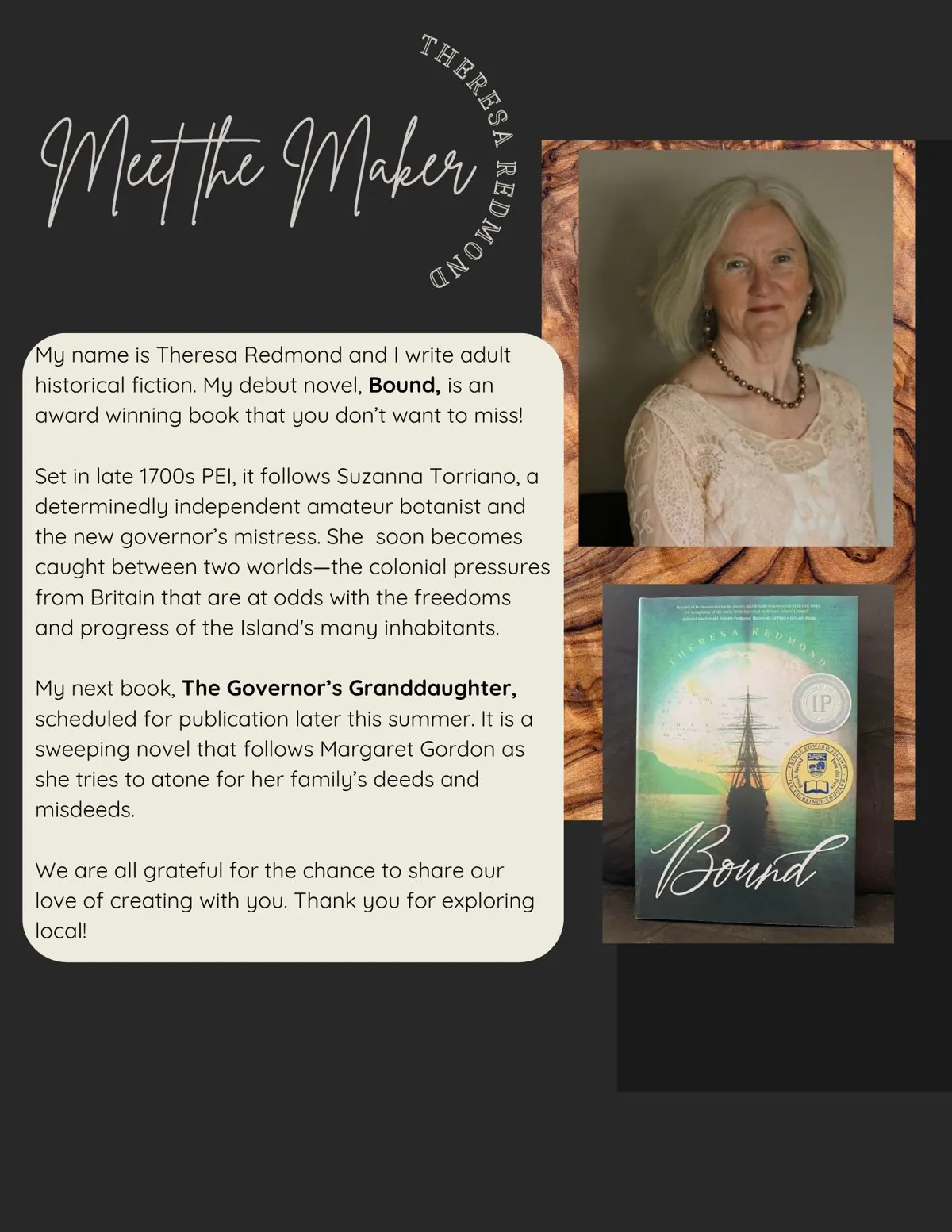 Meet the Maker poster: Theresa Redmond