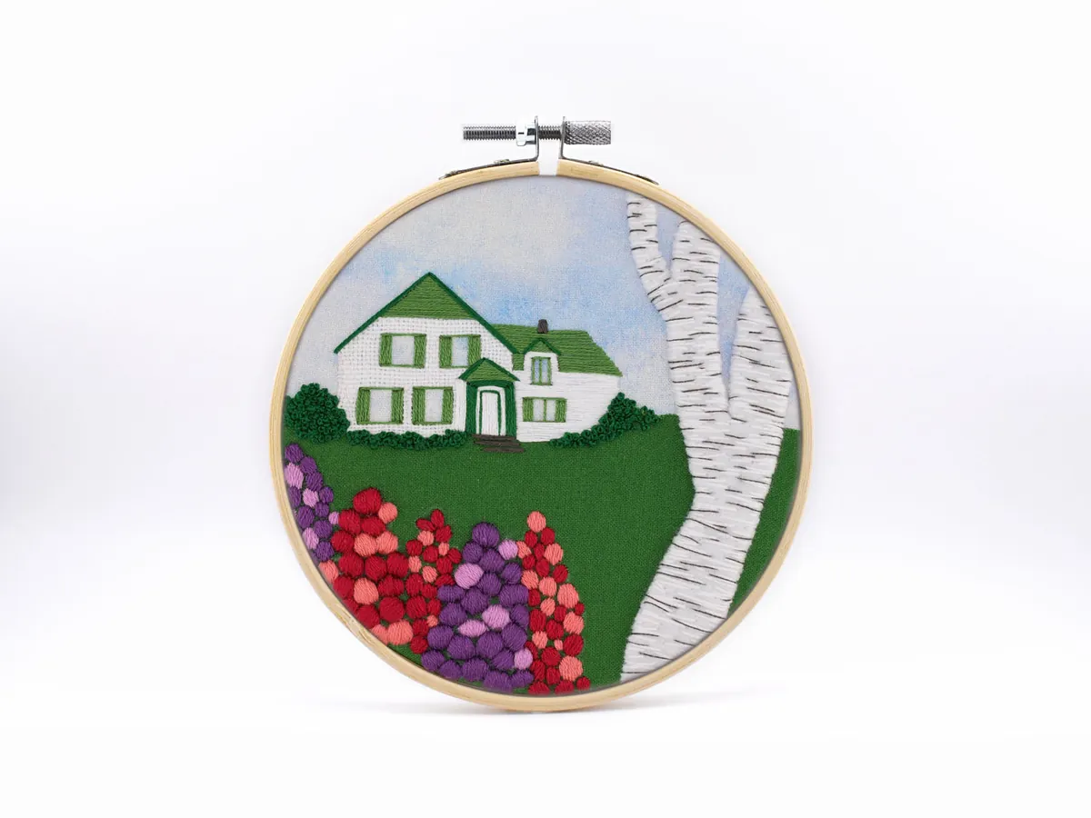 Green Gables embroidery kit by Unraveling Joy - Embroidery