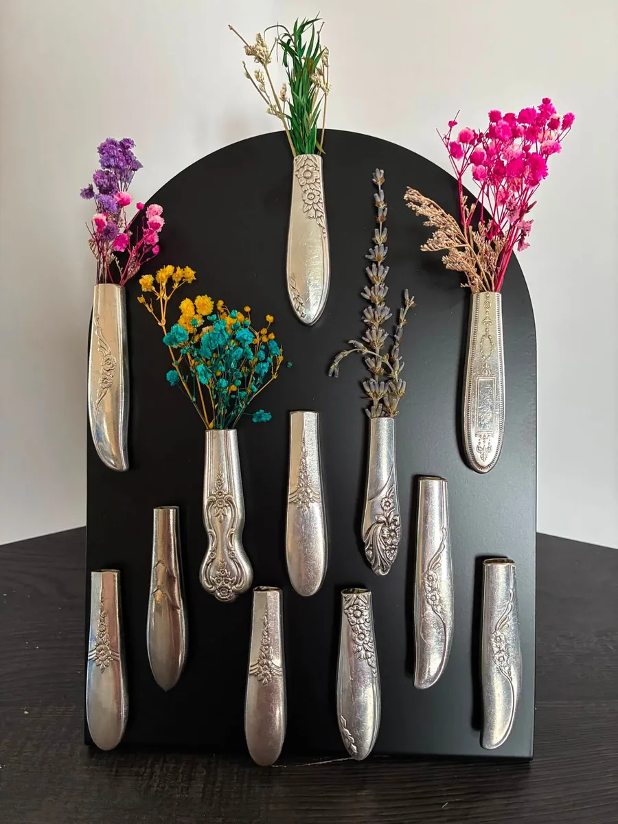 Spoon vase display by Vintage Curve